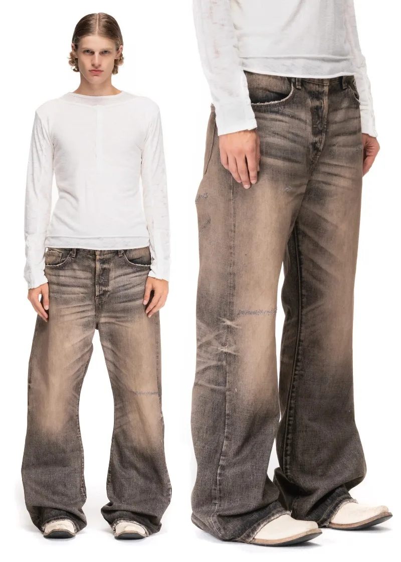 Jeans baggy bootcut desbotados - Aglaonema Red avaliação e preço